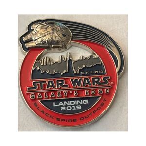 Disney Star Wars Galaxy's Edge Red, Black & Silver Landing 2019 Pin